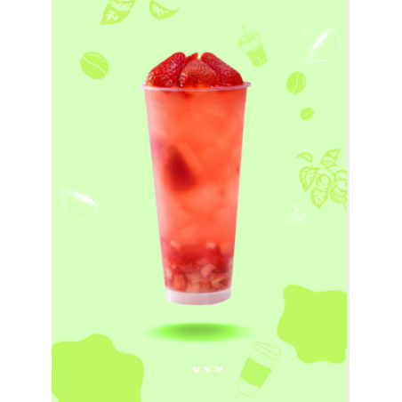 Trà dâu tươi mát – Ly 500ml